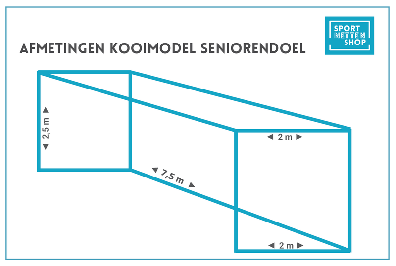 Tornetz freie Netzaufhängung - blau/weiss | 7,5x2,5x2x2 m - 4 mm