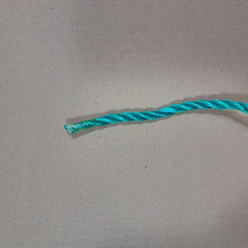 Groen geslagen touw van 6 mm, stevig en duurzaam