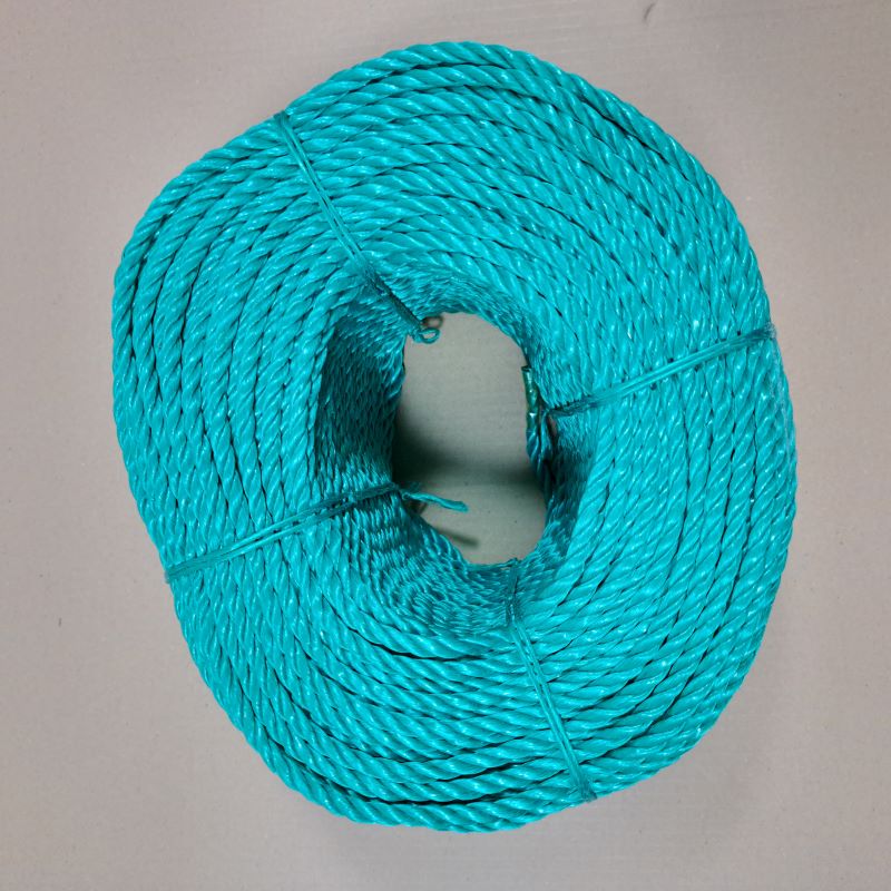 Groen geslagen touw van 6 mm, stevig en duurzaam