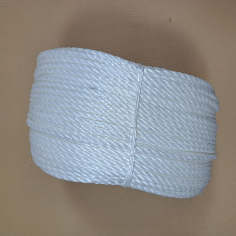 Wit geslagen touw van 6 mm, stevig en duurzaam