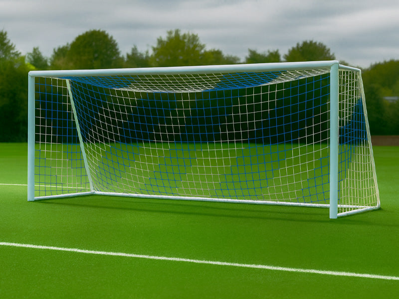 wit en blauw pupillen doelnet 5x2x1x1 met 4mm draad dikte en maaswijdte 120mm