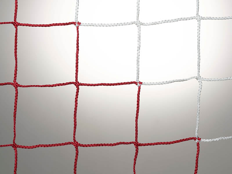Tornetz freie Netzaufhängung - rot/weiss | 7,5x2,5x2x2 m - 4 mm