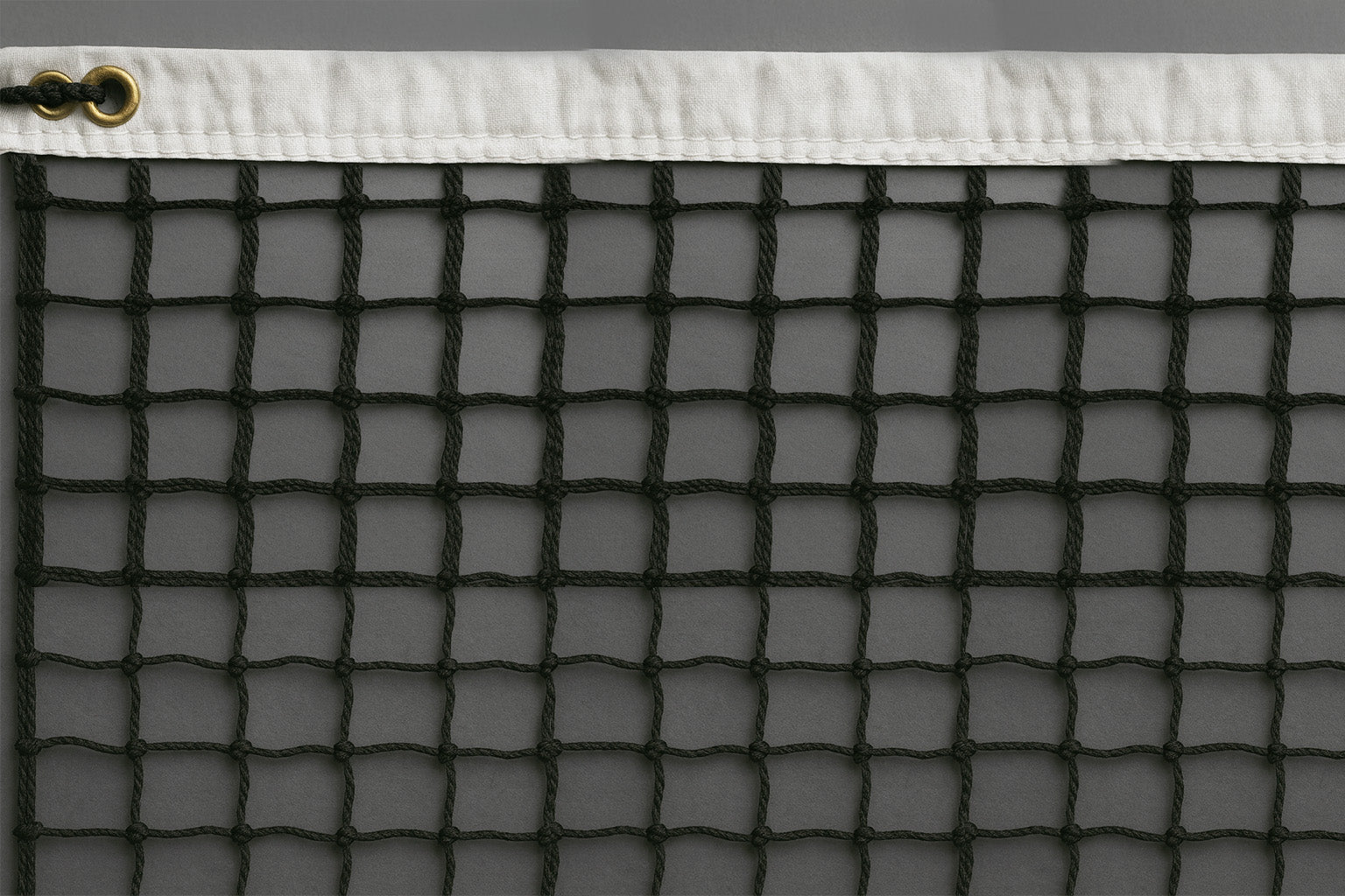 zwart tennisnet met dubbele topmaas