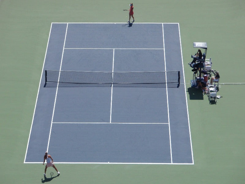 tennisnet voor enkelspel