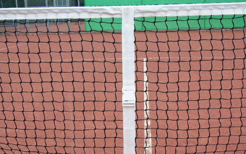 Tennisnetz 12,7x1,07 m - schwarz | Einzelreihen  