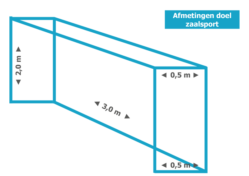 Afmeting doel zaalsport