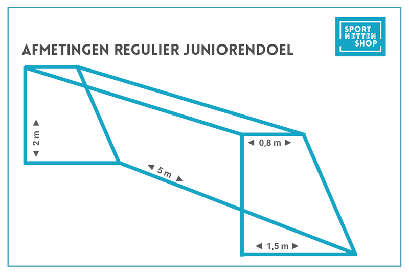 Tornetz Junioren - rot/weiss | 5x2x0,8x1,5 m - 4 mm