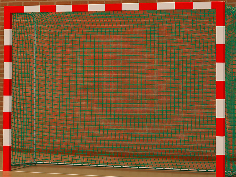 zaalvoetbal doel met groen doelnet 45mm maaswijdte