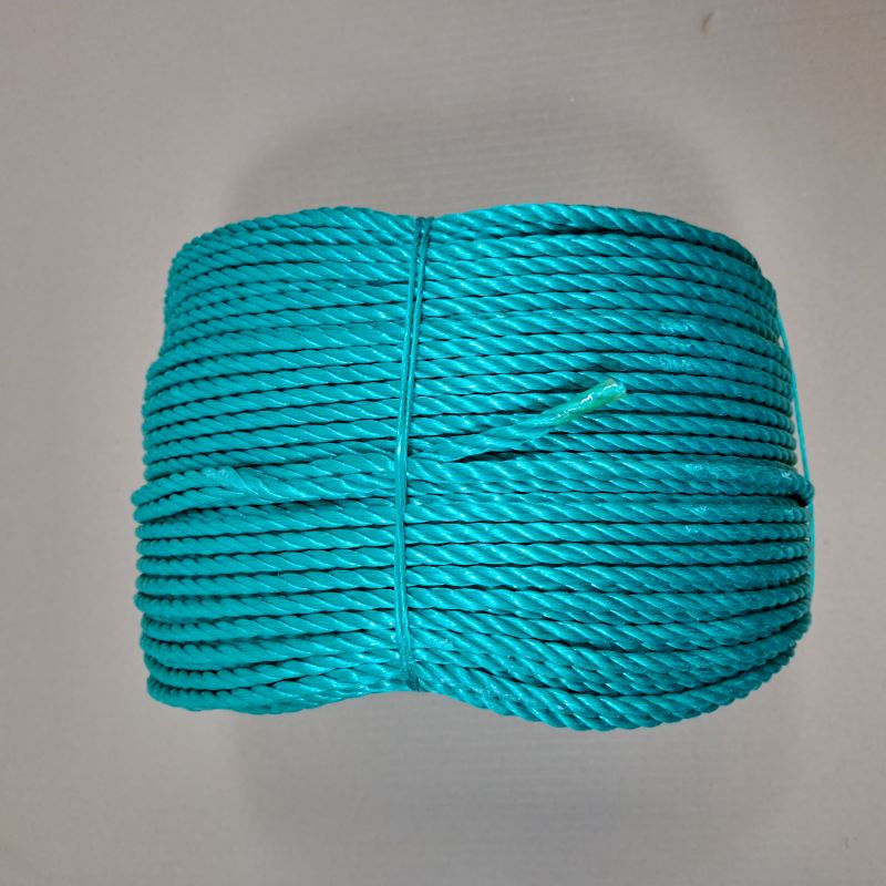 Groen geslagen touw van 6 mm, stevig en duurzaam