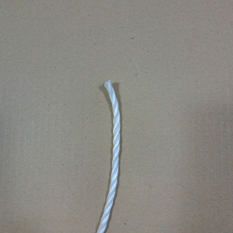 Wit geslagen touw van 6 mm, stevig en duurzaam
