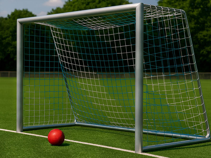 wit en groen pupillen doelnet 5x2x1x1 met 4mm draad dikte en maaswijdte 120mm 